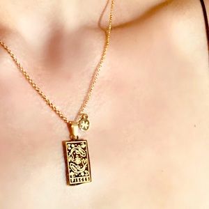 PISCES• 18K Gold Plated Necklace 410+65mm Chain NWT • Adjustable length